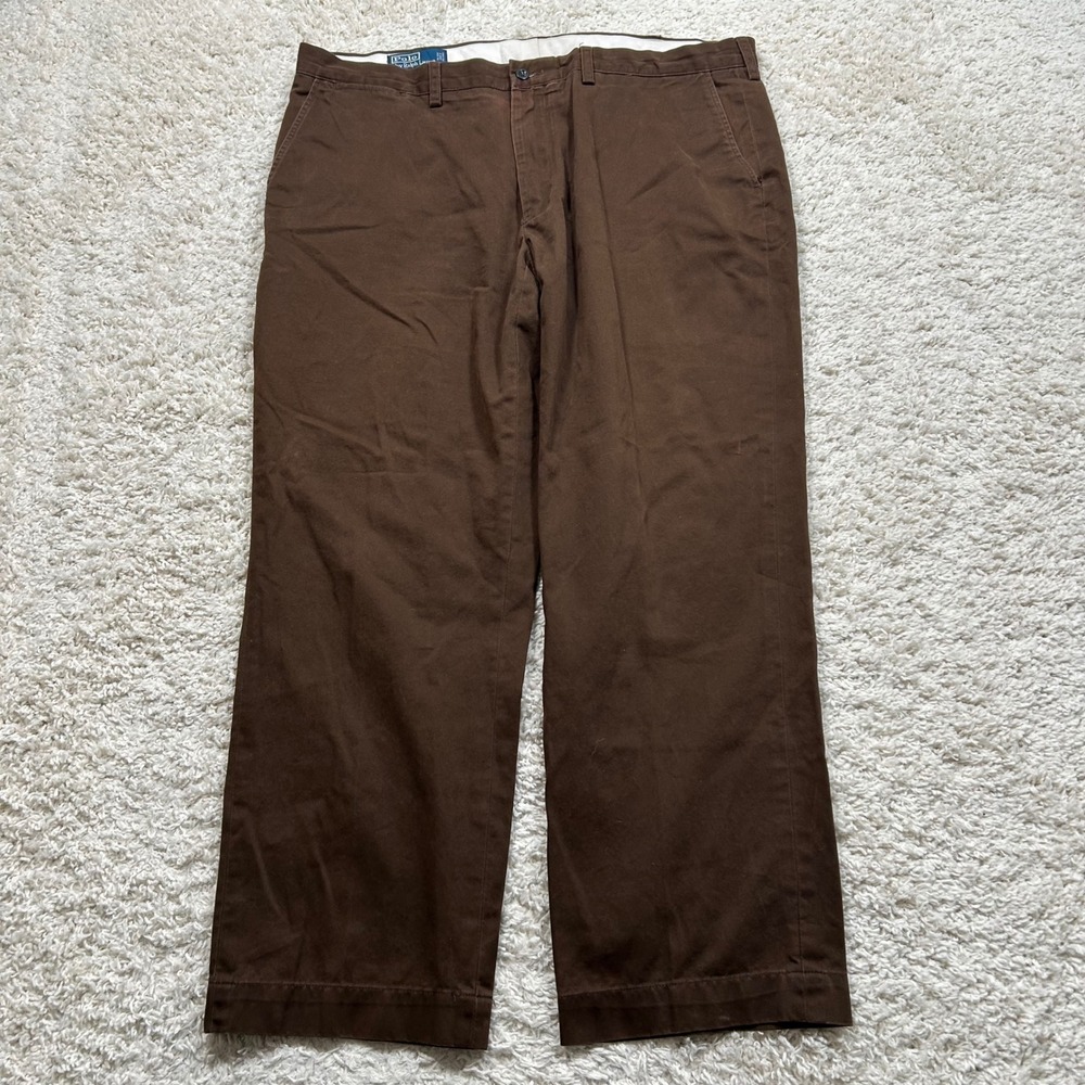 Polo Ralph Lauren Preston Pants 40X30 Fits 40X29 Brown Cotton Straight Leg Chino